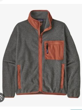 patagonia ♡ synchilla fleece jacket copper & burl red gray medium